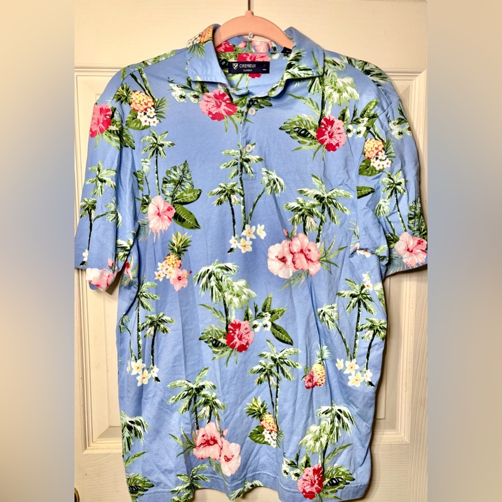 Men’s Cremieux SM Tropical Polo Golf Collar Shirt